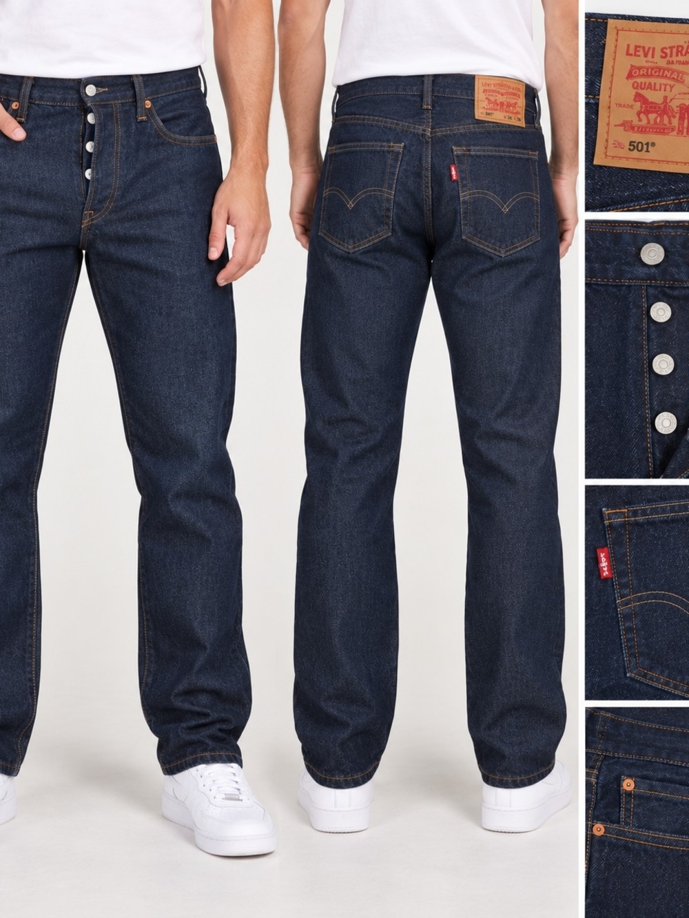 Levi's Men's Straight Jeans in Dark Indigo Denim